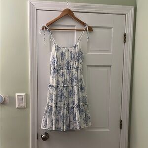 Blu Pepper Floral Blue and White Sundress